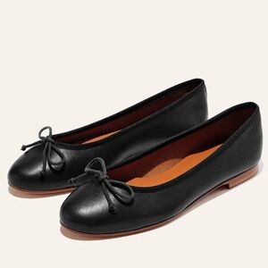 Margaux Flats - The Demi - Black Nappa - size 38.5 / 8.5